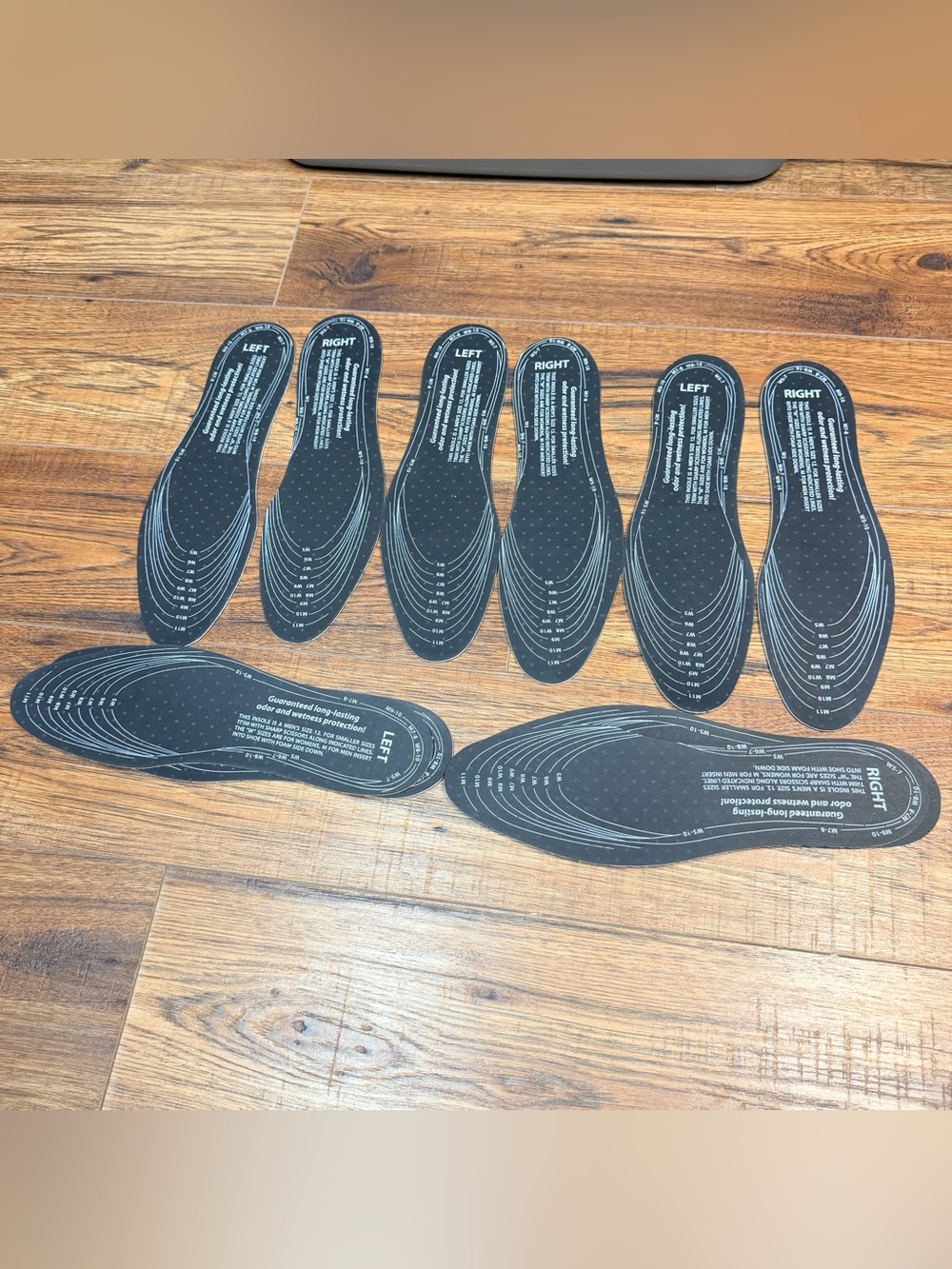 Men's Black Removable Sneaker Insoles - Universal Fit